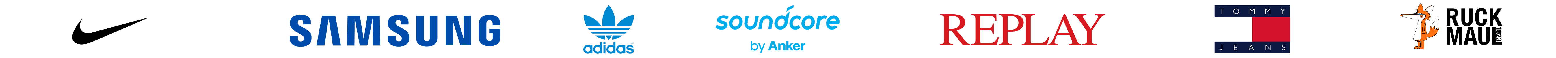 Fashion партнёры — Nike, Adidas Originals, Samsung, Tommy Jeans, Replay, Ruck&Maul, Anker